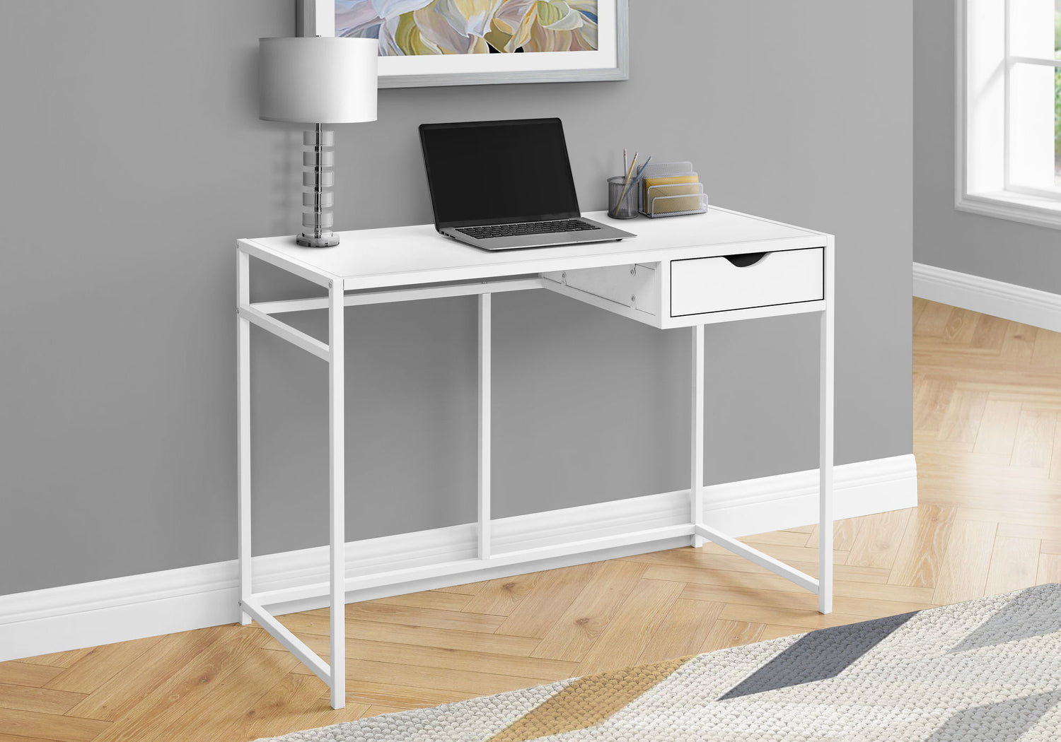 Computer Desk For Home Office, 1 Storage Drawer, Contemporary &amp; Modern