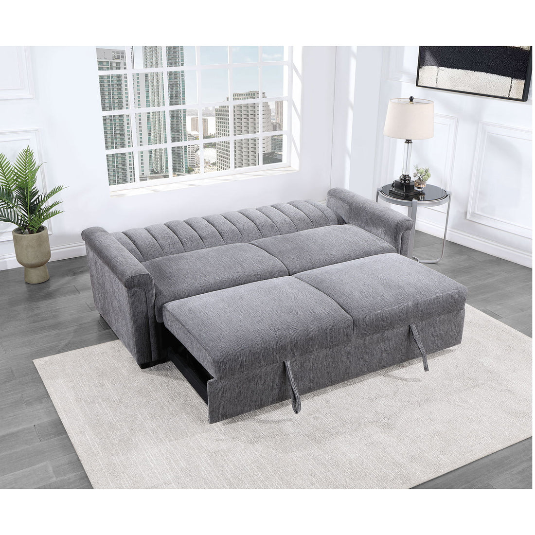 Kona - Pull Out Sofa - Dark Gray