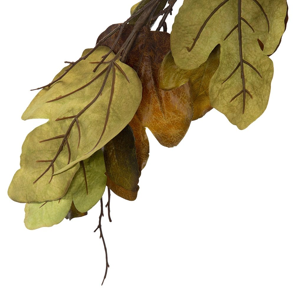 Maple Leaf Spray Green &amp; Mustard, Botanicals Decor For Harvest Festival Fall Festival &amp; Thanksgiving Table Decorations (Set of 12) - Green / Mustard