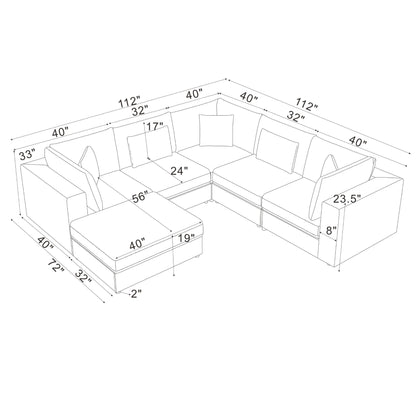 Upholstered Modular Sectional &amp; Custom Configuration