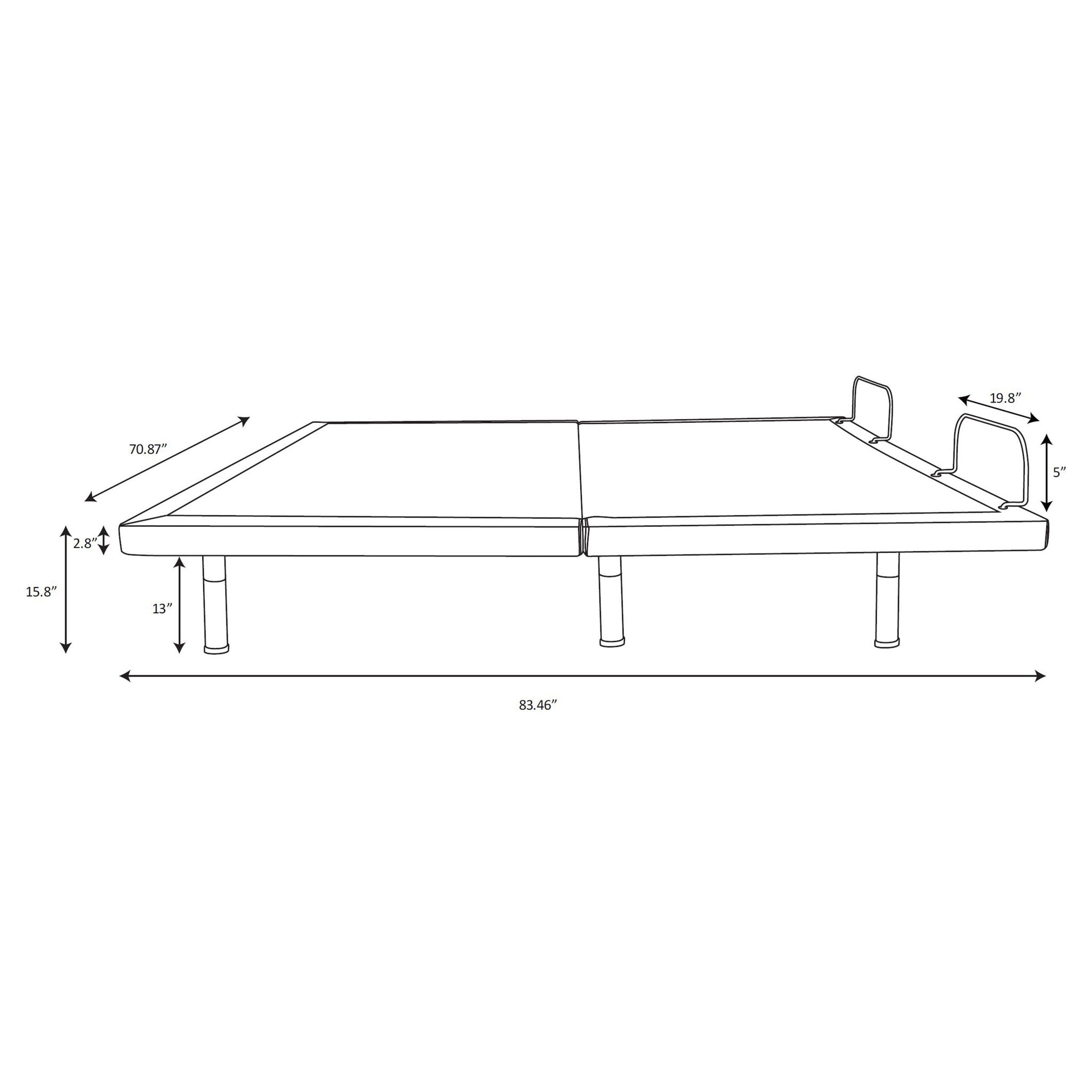 Kelven - Adjustable Bed Base With Wireless Remote And Dual Massage Motors