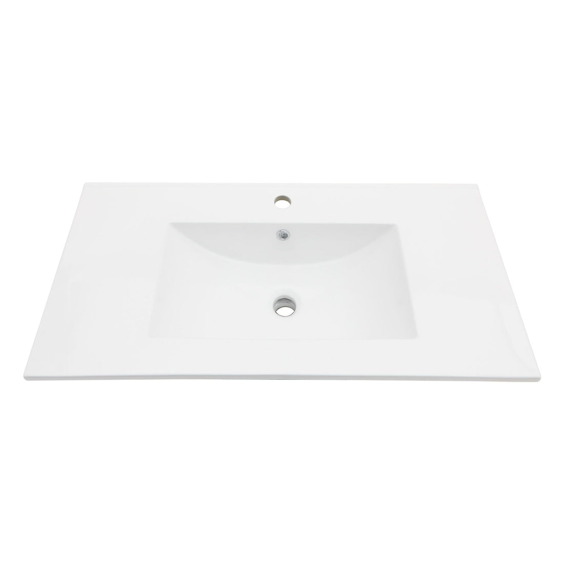 Premium Rectangular Vanity Top With Single Faucet Hole And Overflow