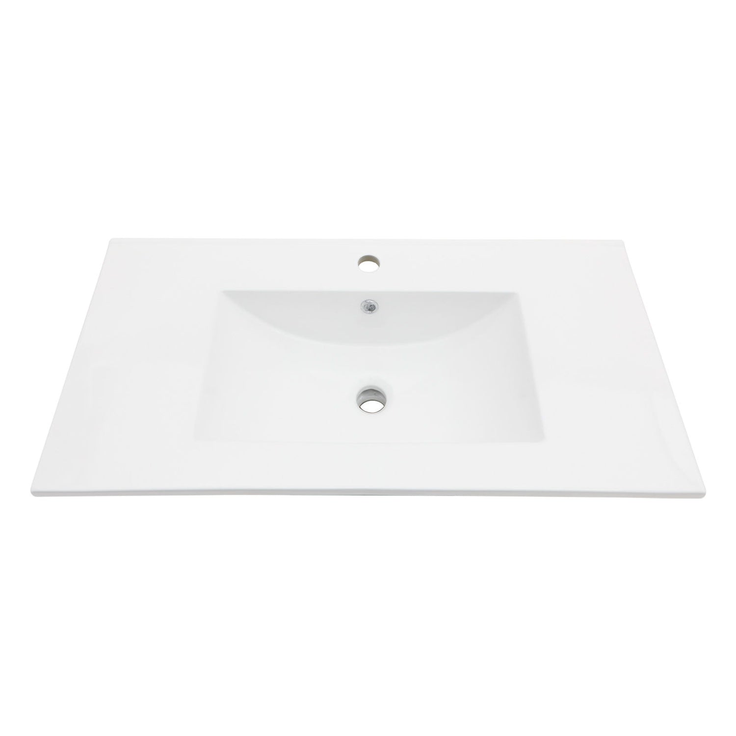 Premium Rectangular Vanity Top With Single Faucet Hole And Overflow