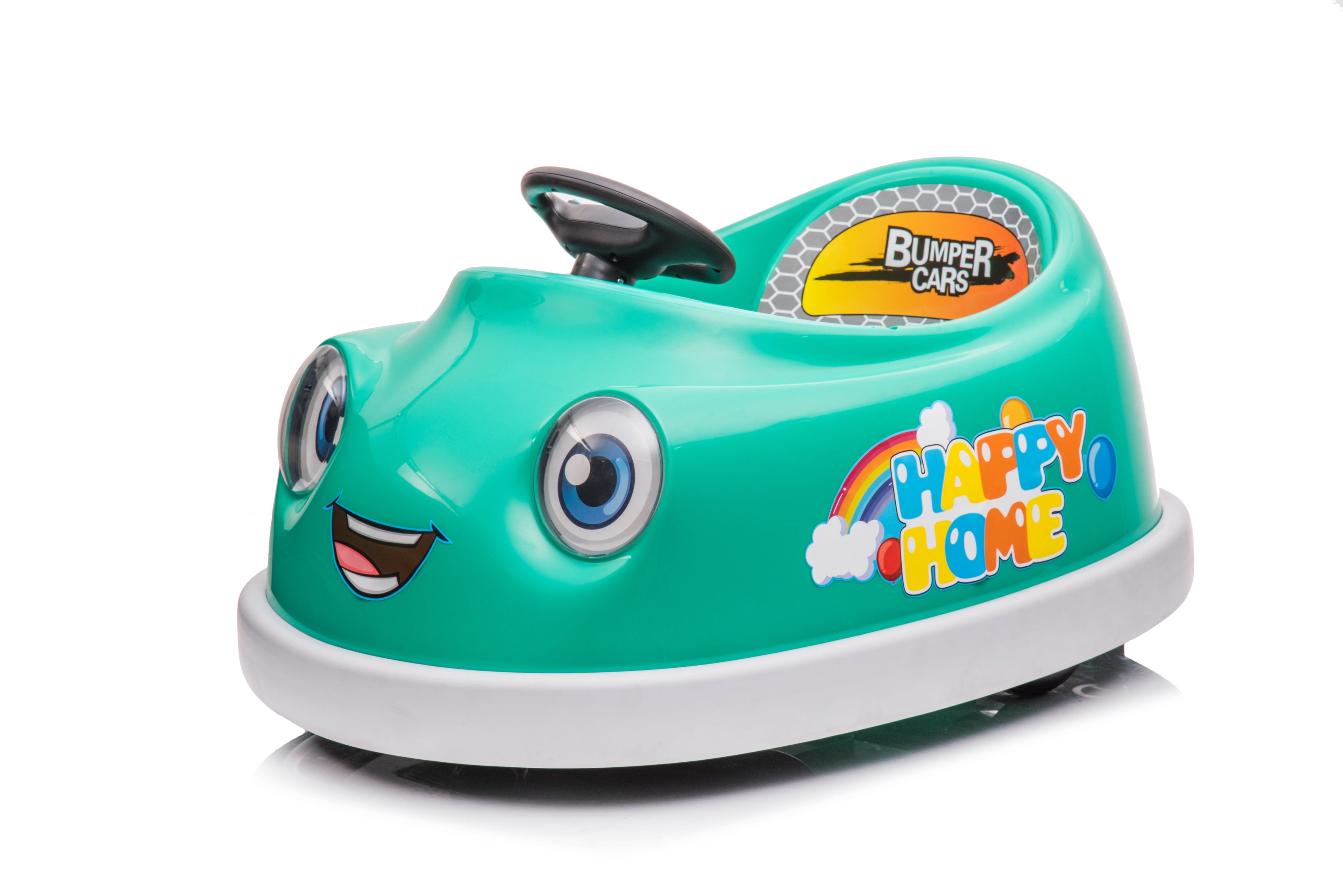 Bumper Car For Kids, 12V Dual Drive 1-6 Years Old Children&