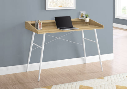 Computer Desk For Home Office, Laptop, Storage Shelves, Contemporary &amp; Modern - Natural