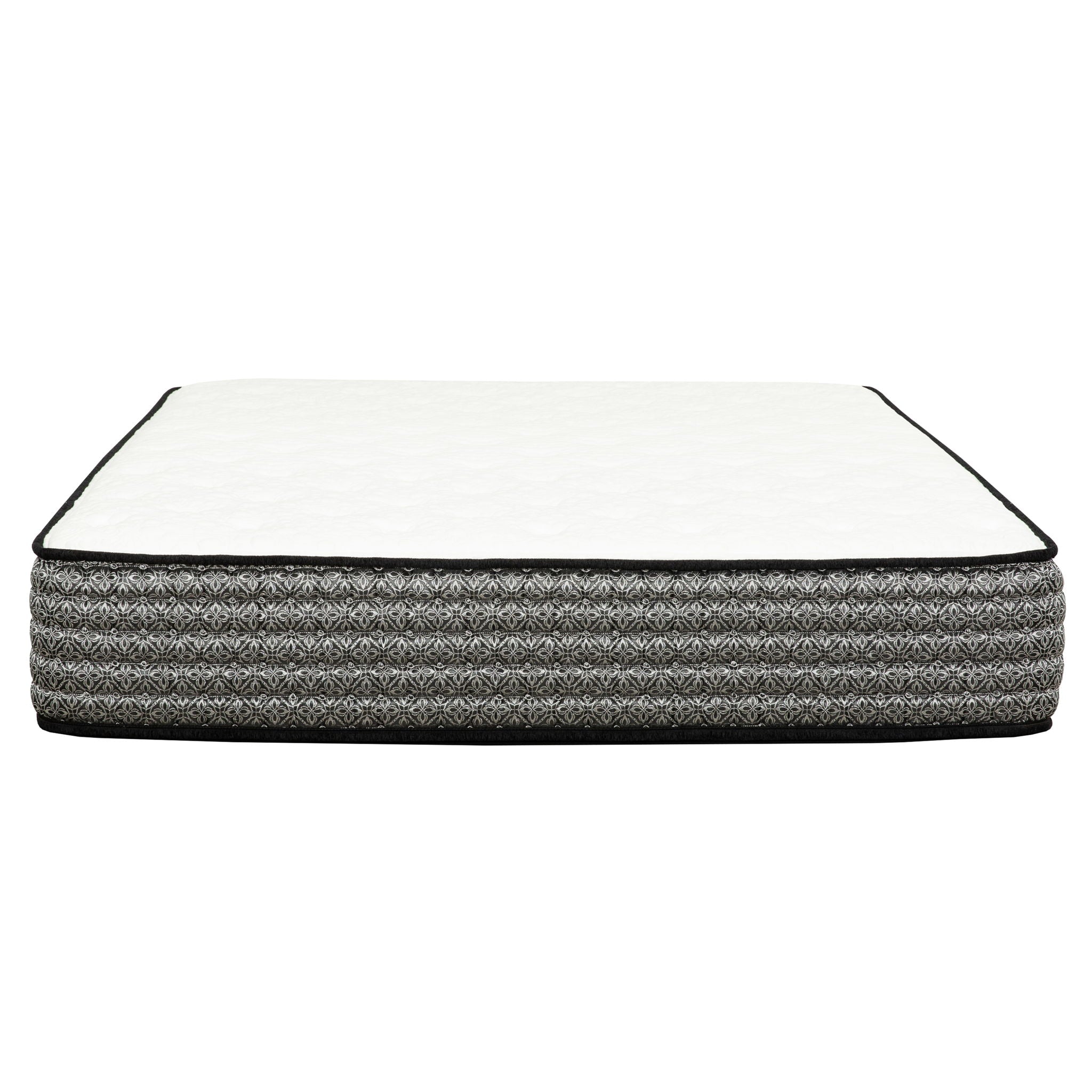 Premium 12&quot; Queen Size Hybrid Mattress In A Box Soft Gel Memory Foam Top With Cooling Technology - Gray / White