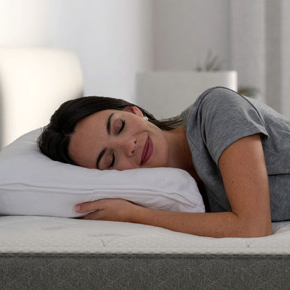 Ghostpillow - Faux Down Luxury Pillow With Microfiber Gel Clusters, Cotton Cover - White