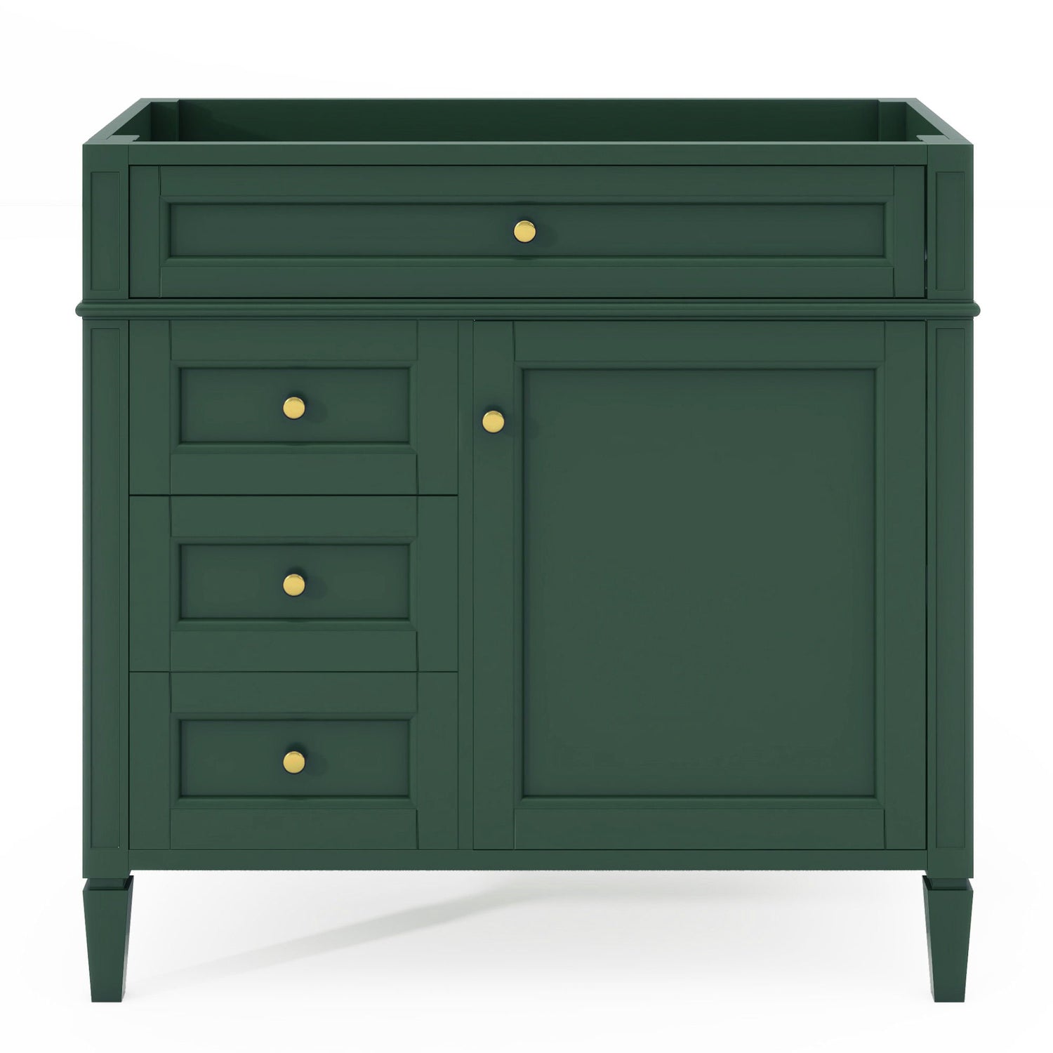 Bathroom Vanity With 2 Drawers And Tip-Out Drawer, Storage Cabinet