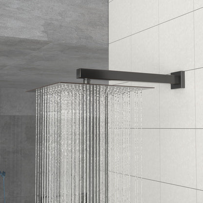 Luxury Rain Fixed Shower Head 12&quot; Square Oil Rubbed Bronze Stainless Steel - Oil-Rubbed Bronze