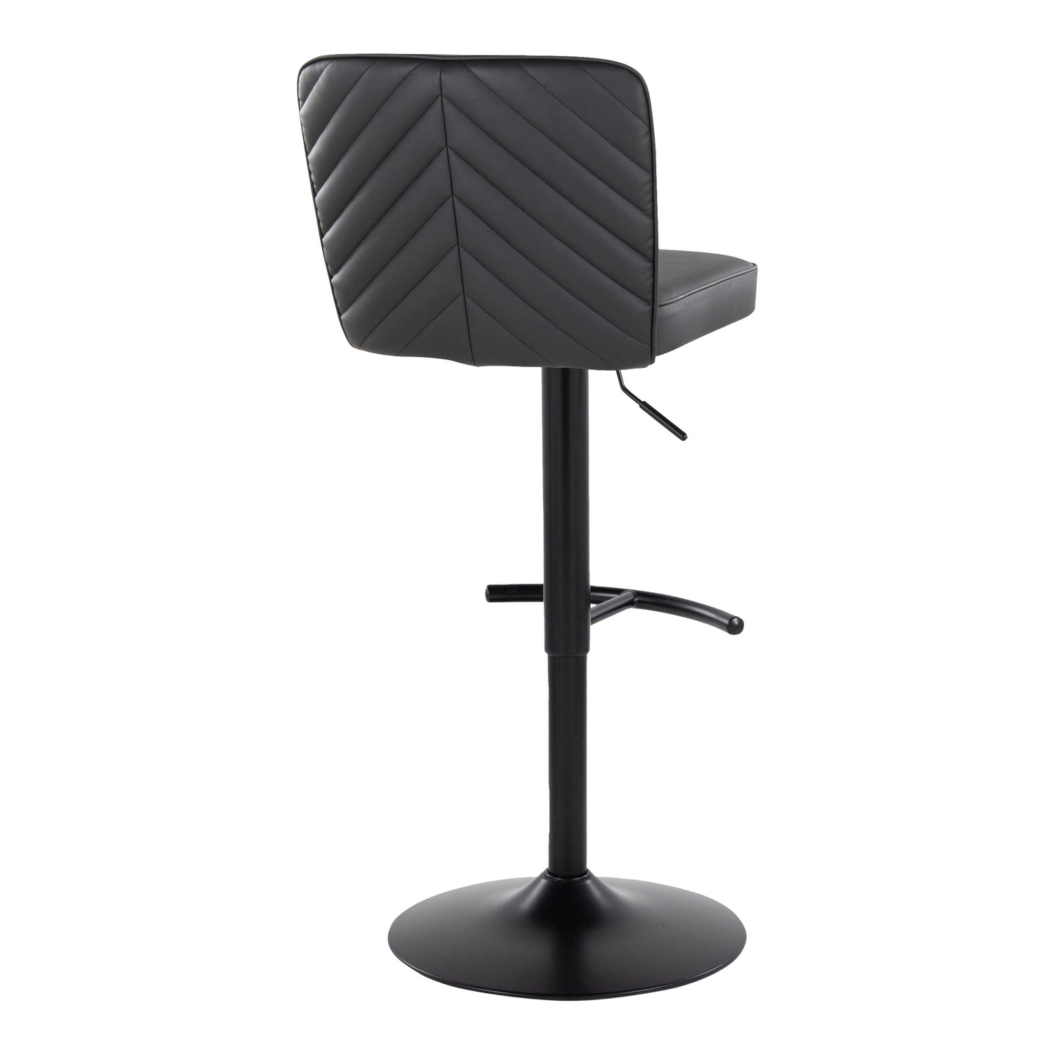 Henry - Contemporary Adjustable Barstool &amp; Swivel With Rounded T Footrest (Set of 2)