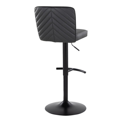 Henry - Contemporary Adjustable Barstool &amp; Swivel With Rounded T Footrest (Set of 2)