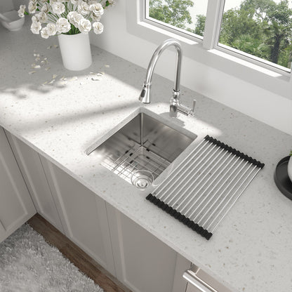 13&quot; Undermount Kitchen Sink 16 Gauge Single Bowl - Brushed Nickel