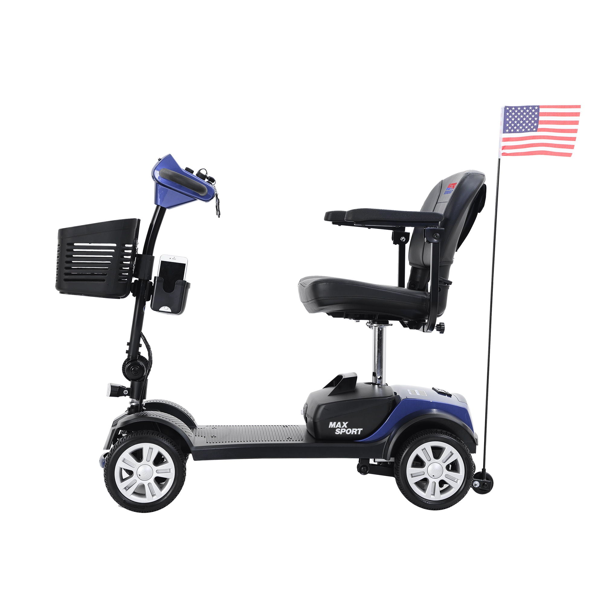 Max Sport - 4 Wheels Outdoor Compact Mobility Scooter With 2 Pieces X 12Ah Lead Acid Battery
