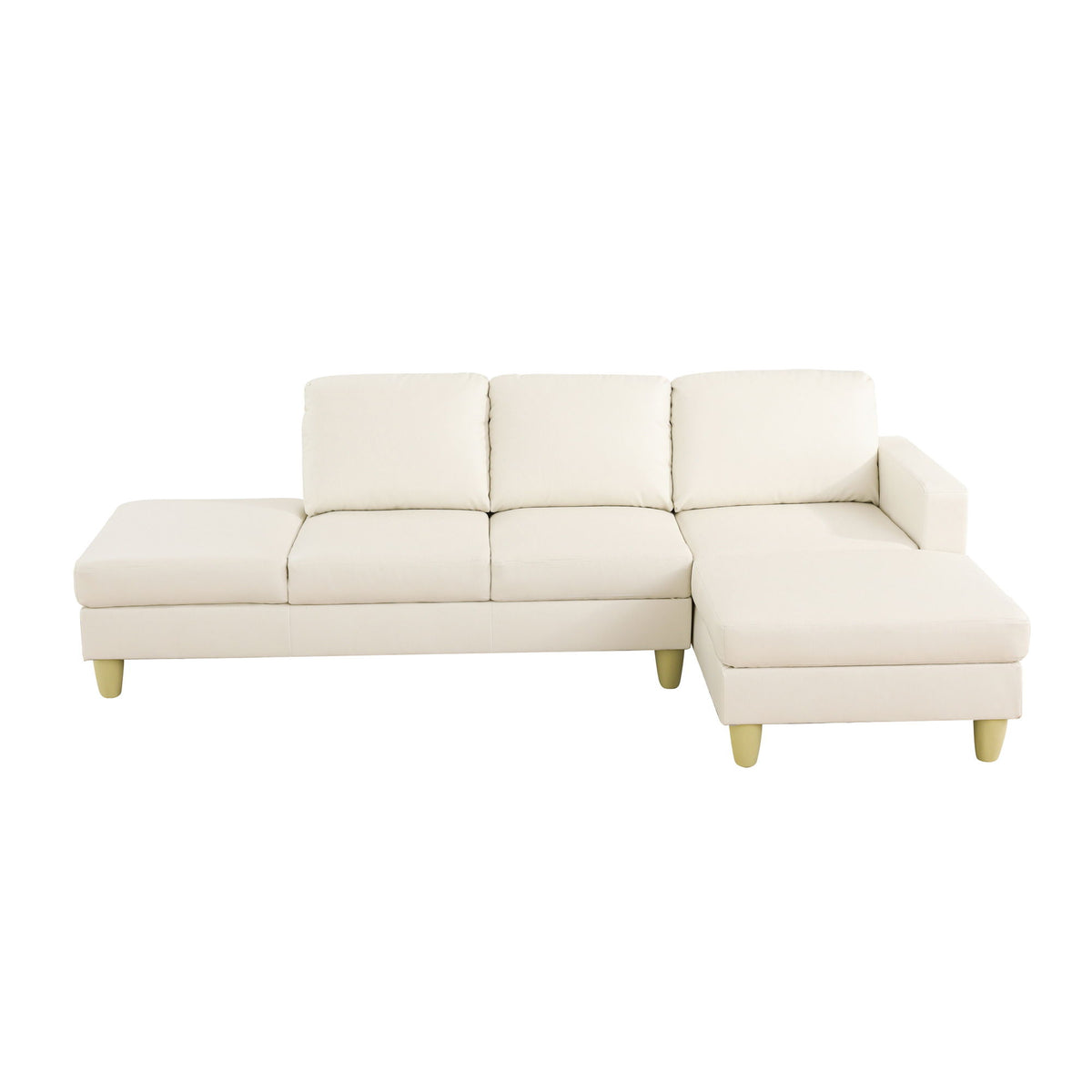 L - Shaped Sectional Sofa With Chaise &amp; Ottoman