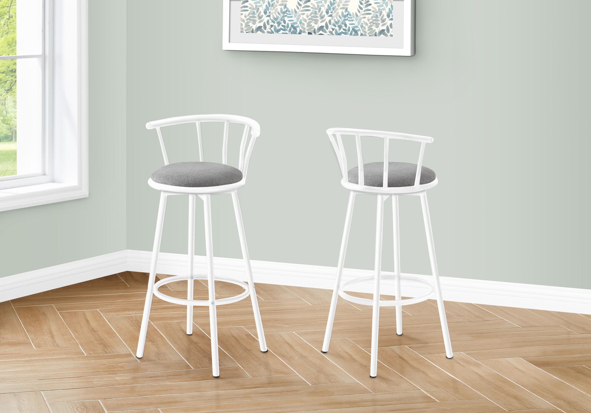 Swivel Stool Bar Height, Stylish Design Contemporary &amp; Modern (Set of 2)