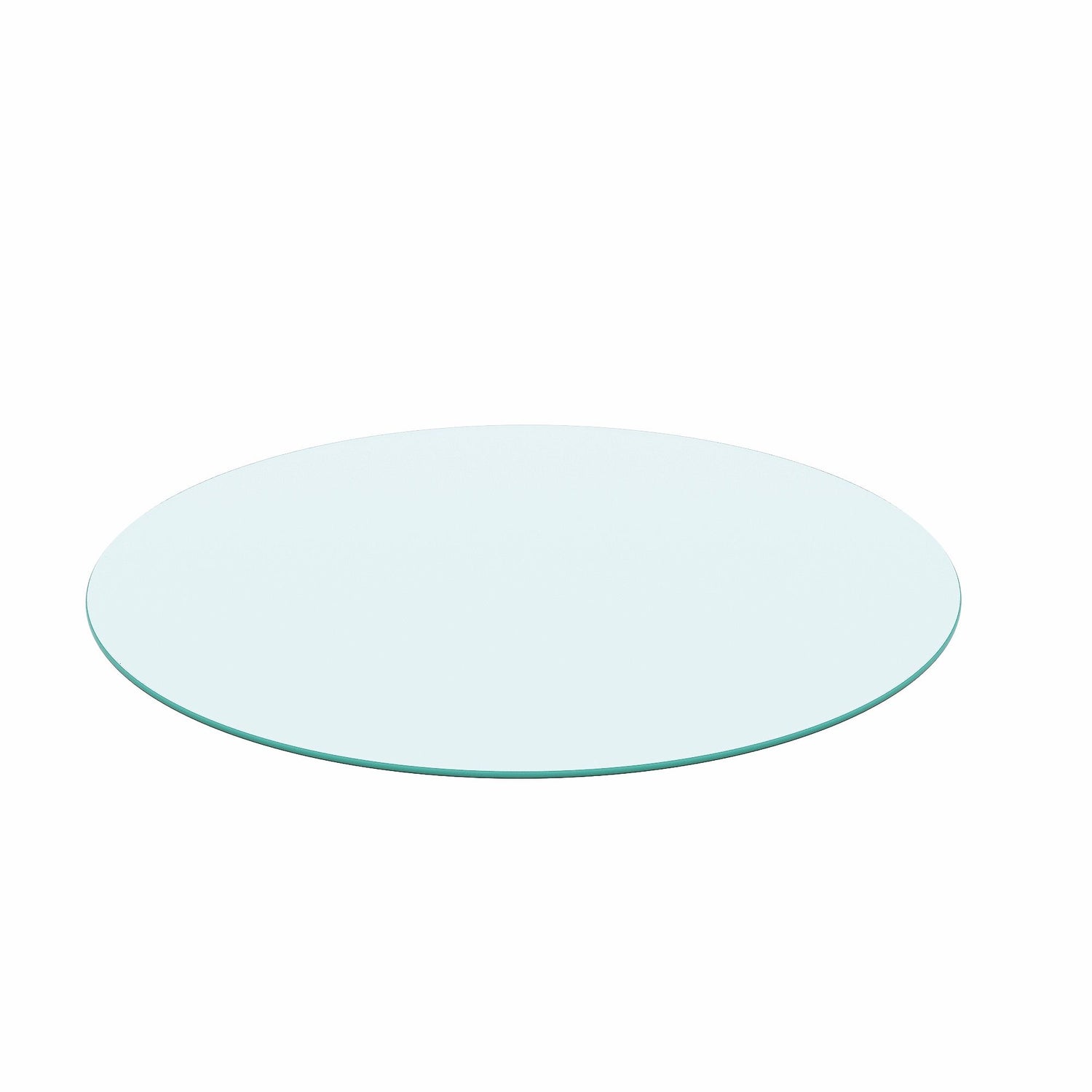 36&quot; Round Tempered Glass Table Top Clear Glass 1 / 4’’&quot; Thick Round Polished Edge - Transparent