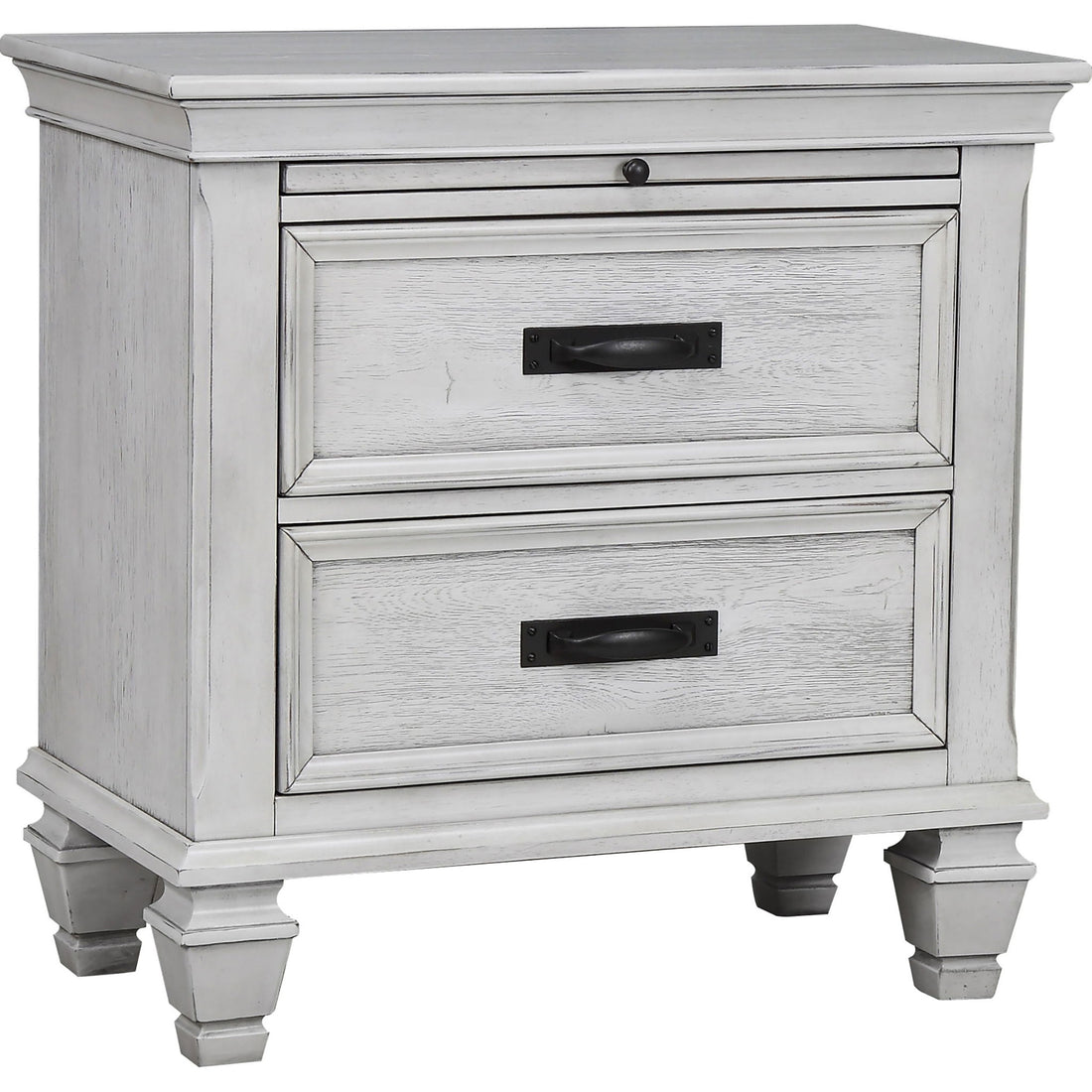 Lockeford - 2 Drawer Nightstand With Pull Out Tray - White