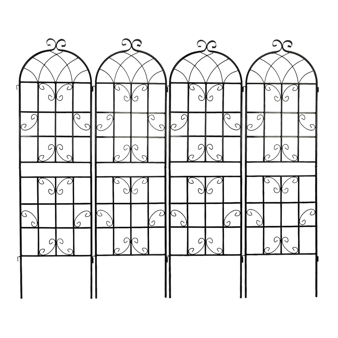 Metal Garden Rustproof Trellis For Climbing Plants Outdoor Flower Support
