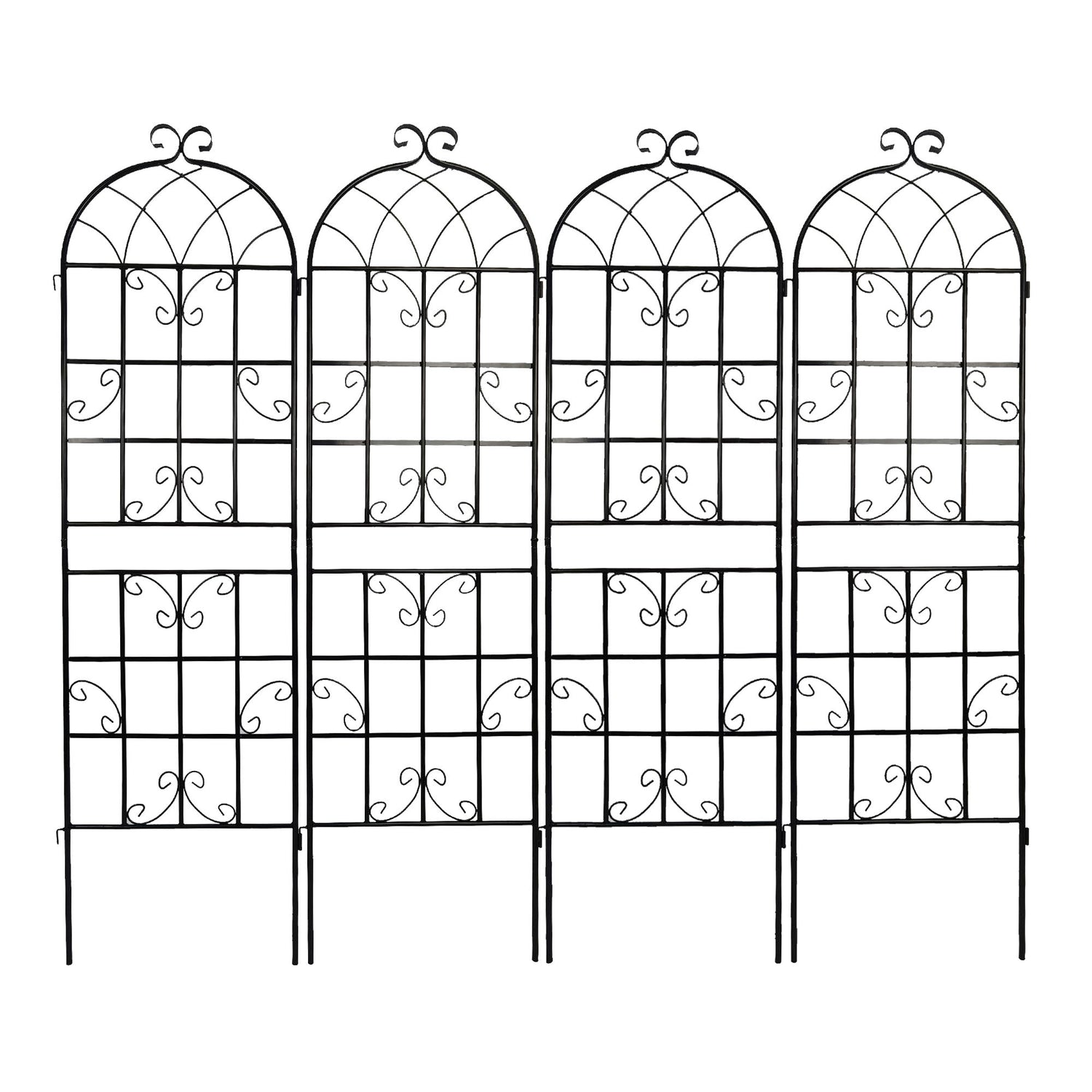 Metal Garden Rustproof Trellis For Climbing Plants Outdoor Flower Support