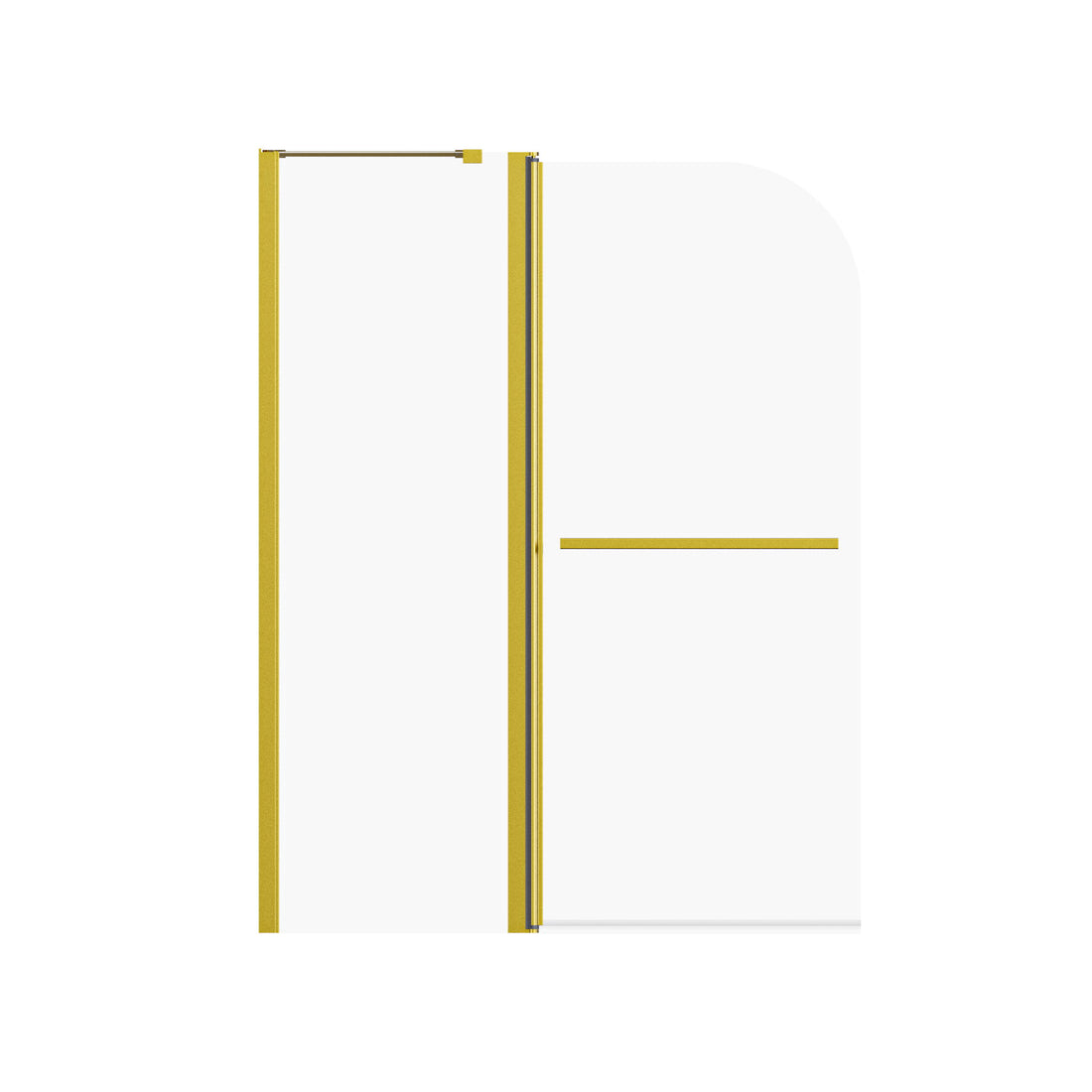 Frameless Folding Shower Doors For Bathtub With Pivot Tub Glass Door, 1 / 4&quot; Tempered Glass