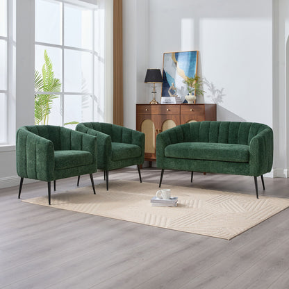 3 Piece Living Room Furniture Set Sofa &amp; Armchairs
