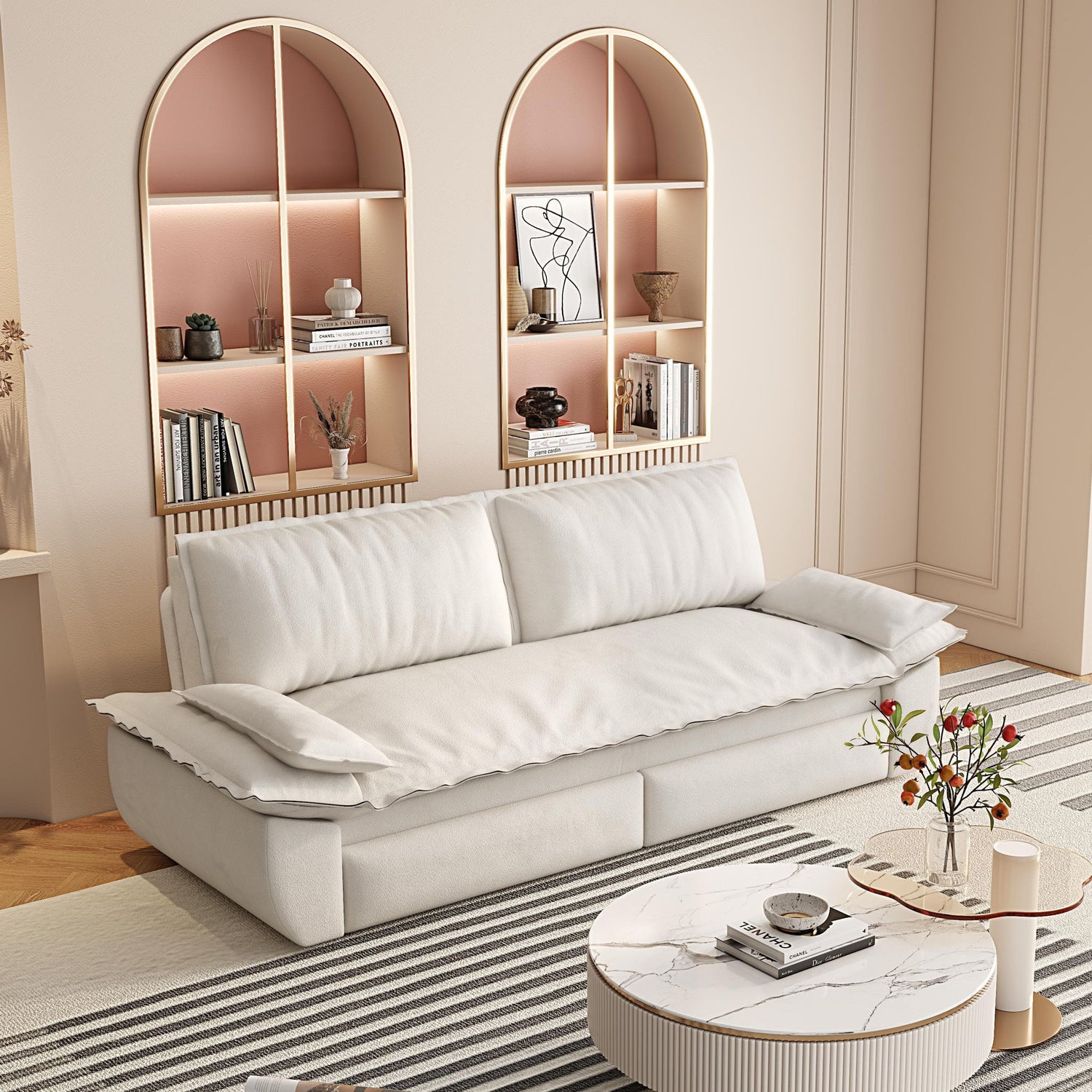 Queen Pull Out Sofa Bed, 3 In 1 Convertible Sleeper Sofa