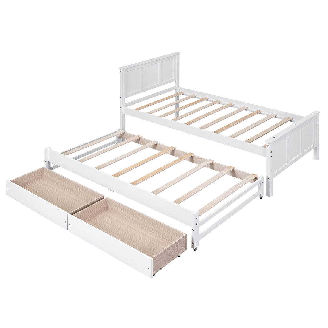 Platform Bed With Trundle And Drawers