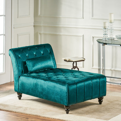 Ethereala - Upholstered Chaise Lounge With Button Tufted