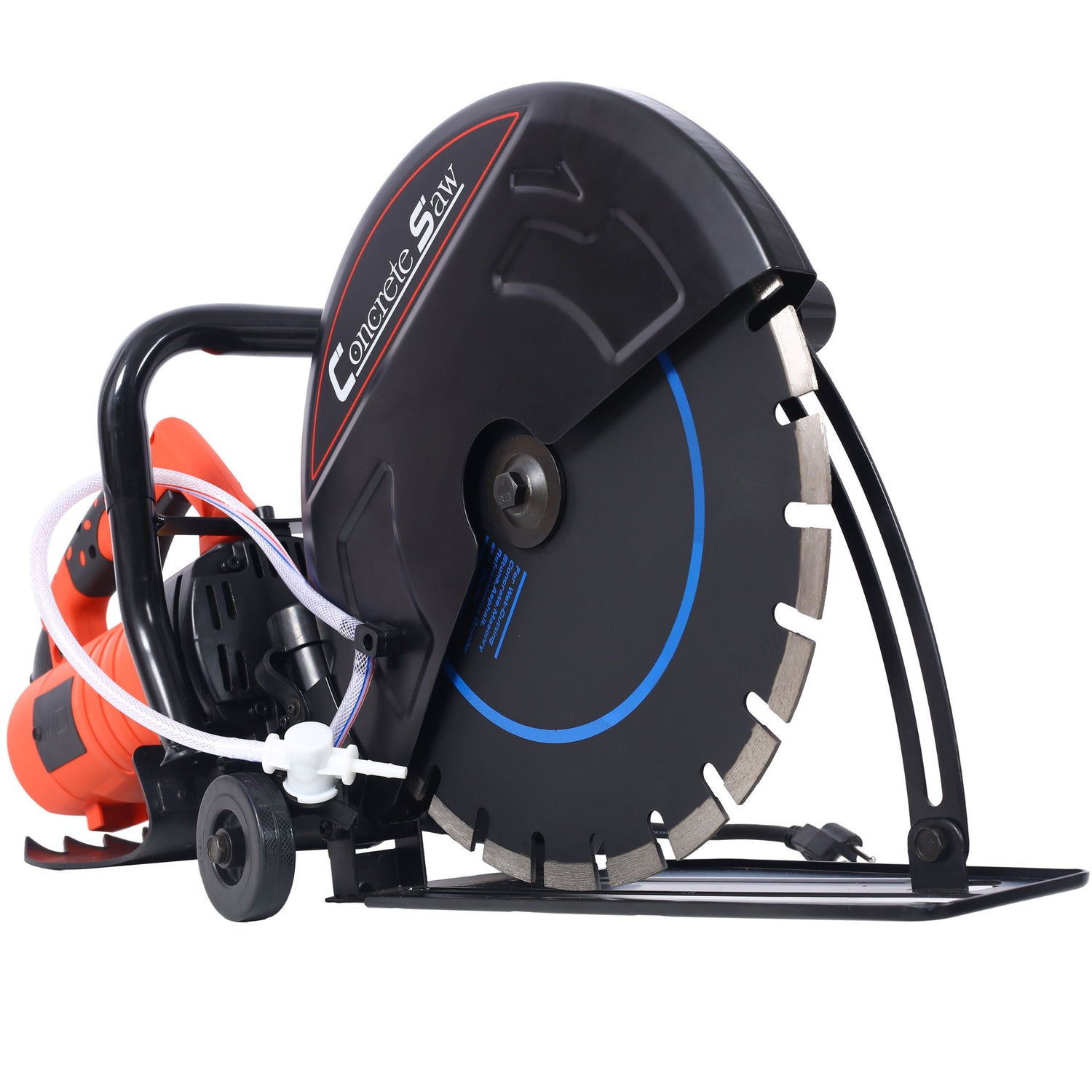Electric 14&quot; Cut Off Saw With Wet / Dry Functionality And Water Line Attachment Metal, 30&quot; Length - Black