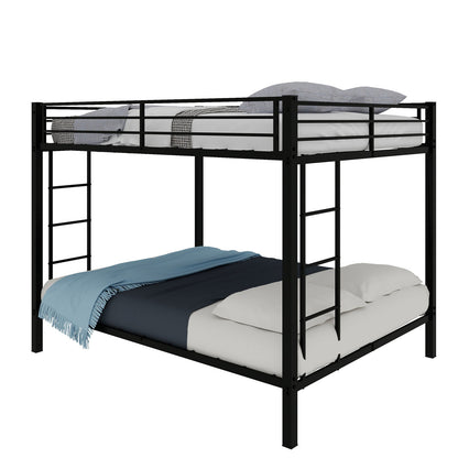 Bunk Bed For Kids, Convertible Frame With Ladders &amp; Guardrail