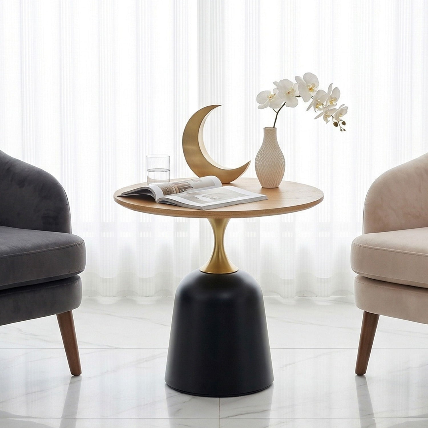 Nordic Circular Coffee Table For Living Room