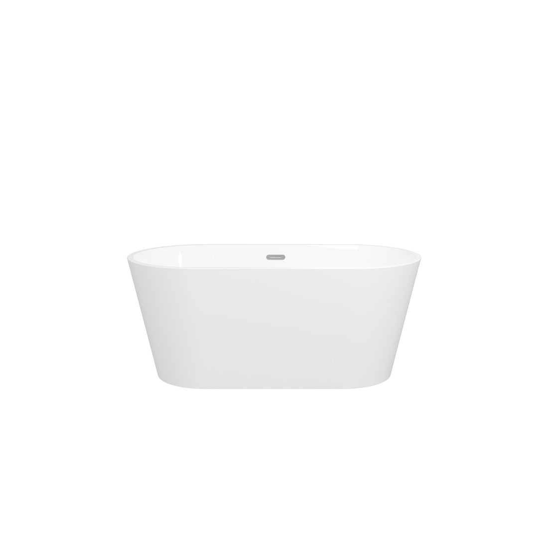 Freestanding Bathtub, Modern &amp; Contemporary Design Soaking Tub With Toe-Tap Drain In Chrome And Classic Slotted Overflow