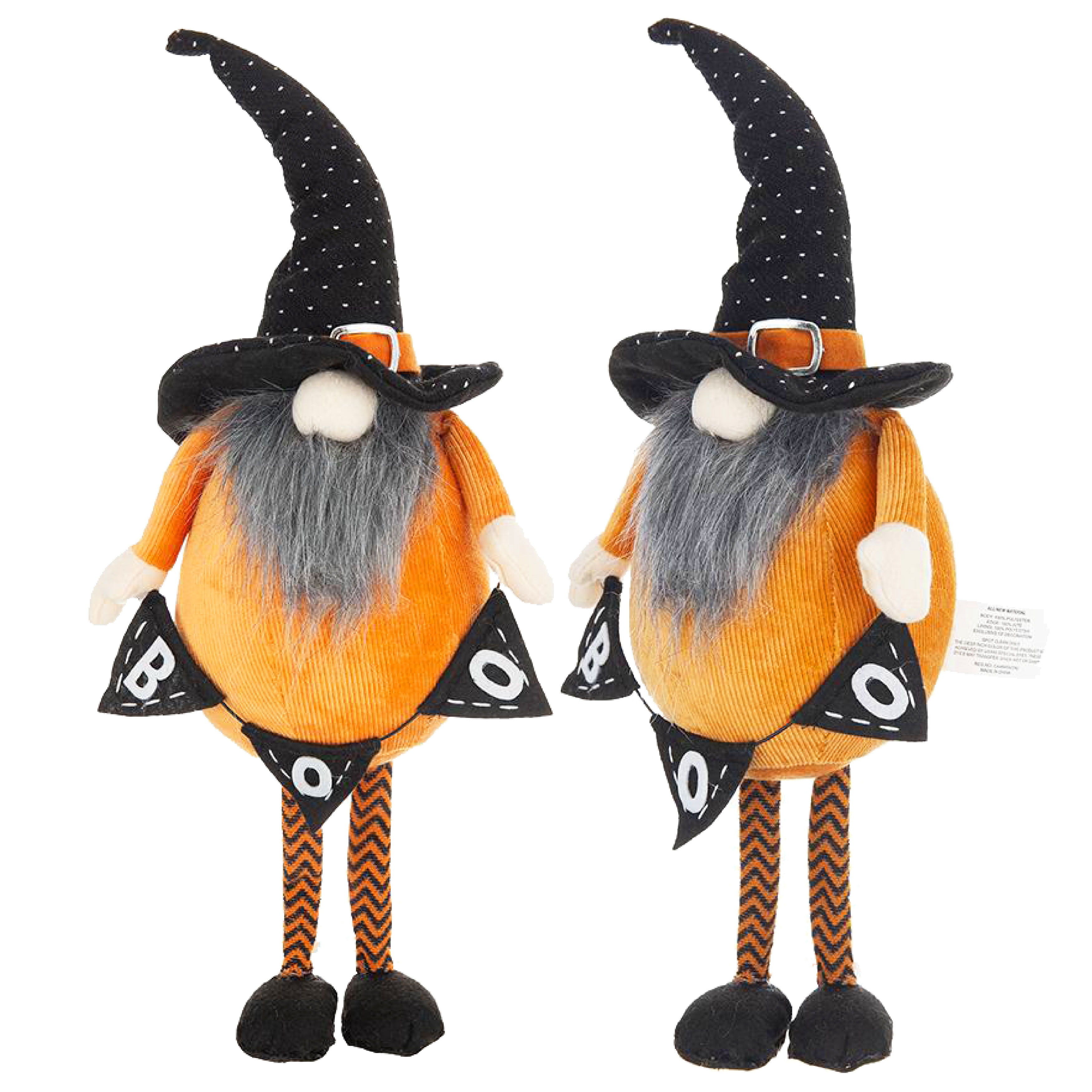 Standing Gnome With Gnome &amp; Holding Banner, For Halloween Decor