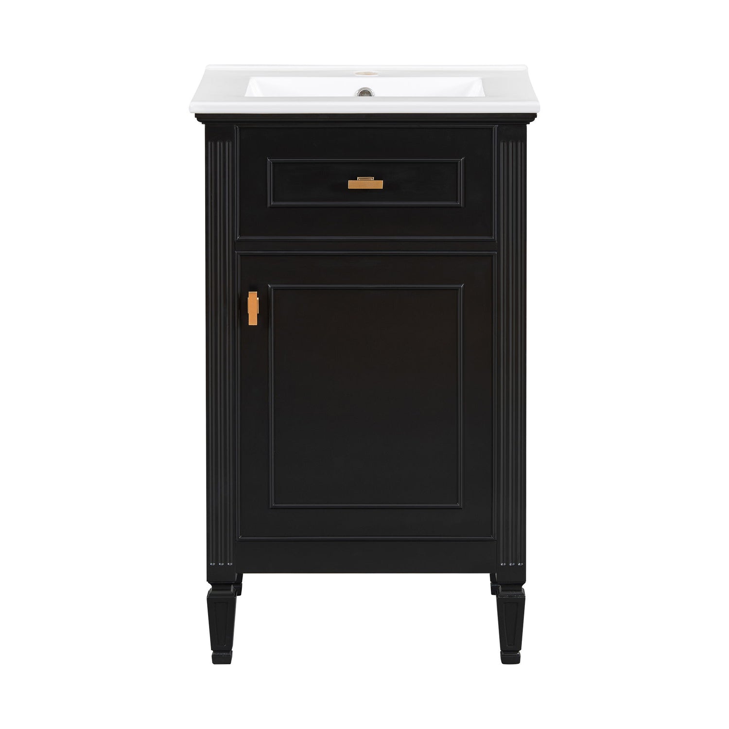 Bathroom Vanity With Sink, Adjustable Shelf, Tilt-Out Drawer