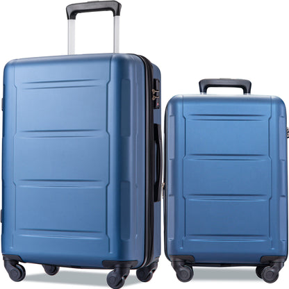 Expanable Spinner Wheel 2 Piece Luggage Set ABS Lightweight Suitcase With Tsa Lock 20&quot; / 28&quot;