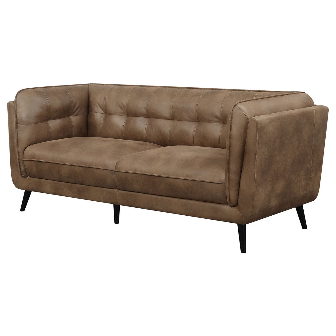 Maximillion - Tuxedo Arms Sofa - Brown
