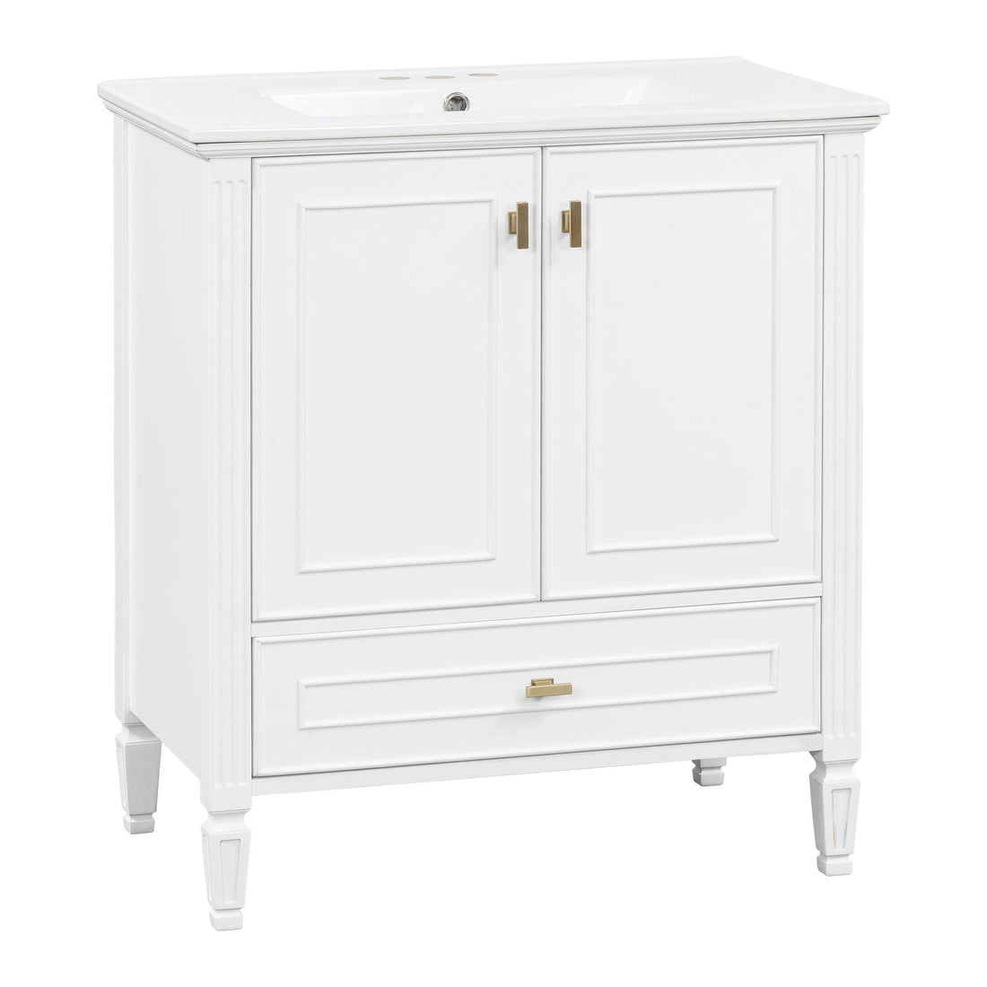 Freestanding Vanity With 1 Drawer &amp; 2 Soft Close Doors With Door Mounted Storage
