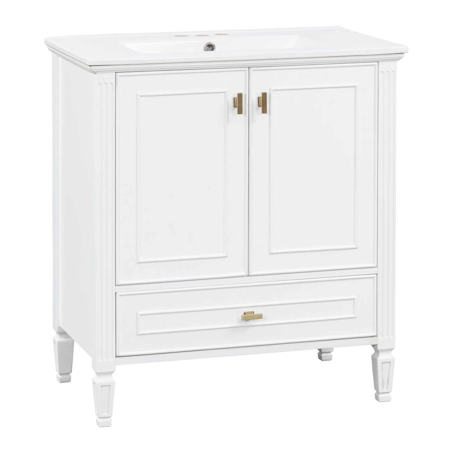 Freestanding Vanity With 1 Drawer &amp; 2 Soft Close Doors With Door Mounted Storage