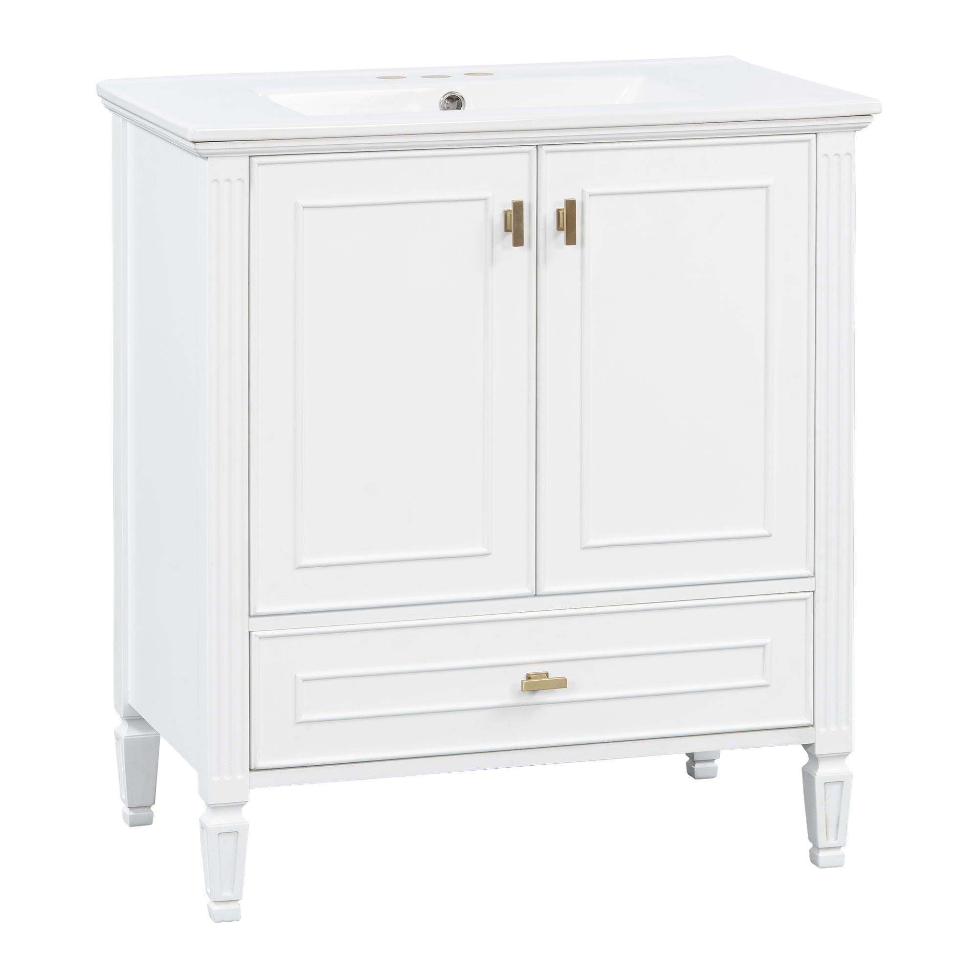 Freestanding Vanity With 1 Drawer &amp; 2 Soft Close Doors With Door Mounted Storage