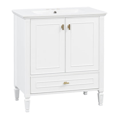 Freestanding Vanity With 1 Drawer &amp; 2 Soft Close Doors With Door Mounted Storage