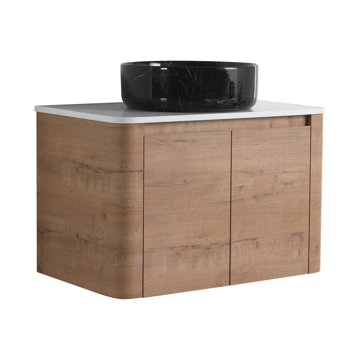 Wall Mounted Bathroom Vanity With Art Sink &amp; 1 Soft Close Door