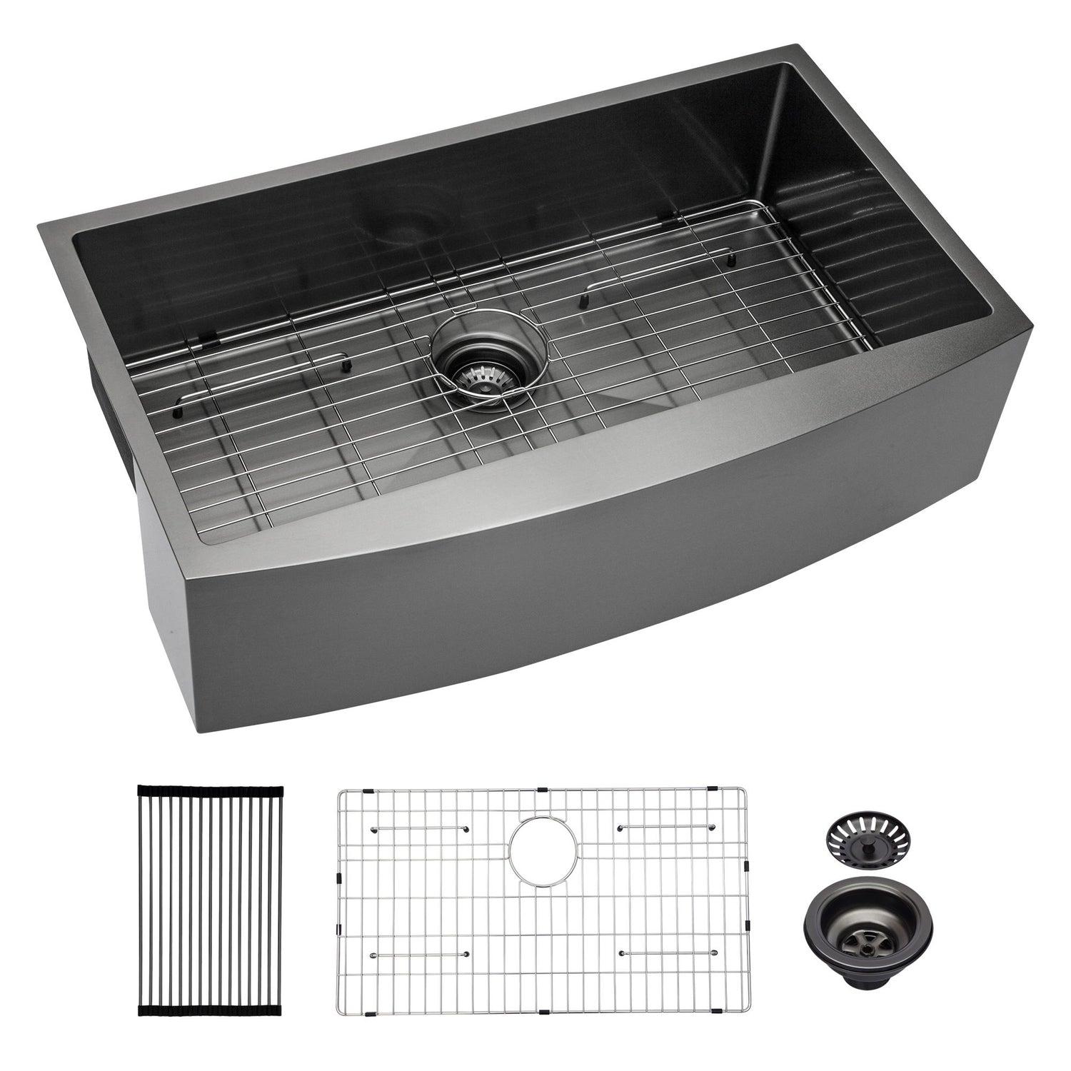 Farmhouse Kitchen Sink, Stainless Steel, Apron Front