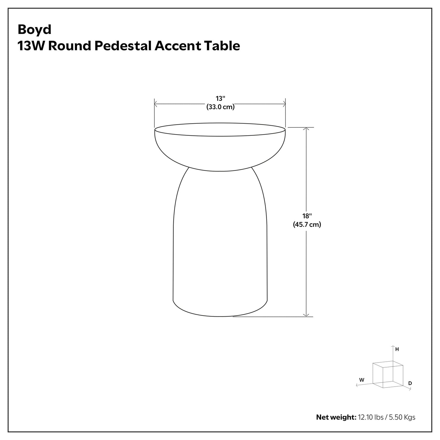 Boyd - Handcrafted Wooden Accent Table