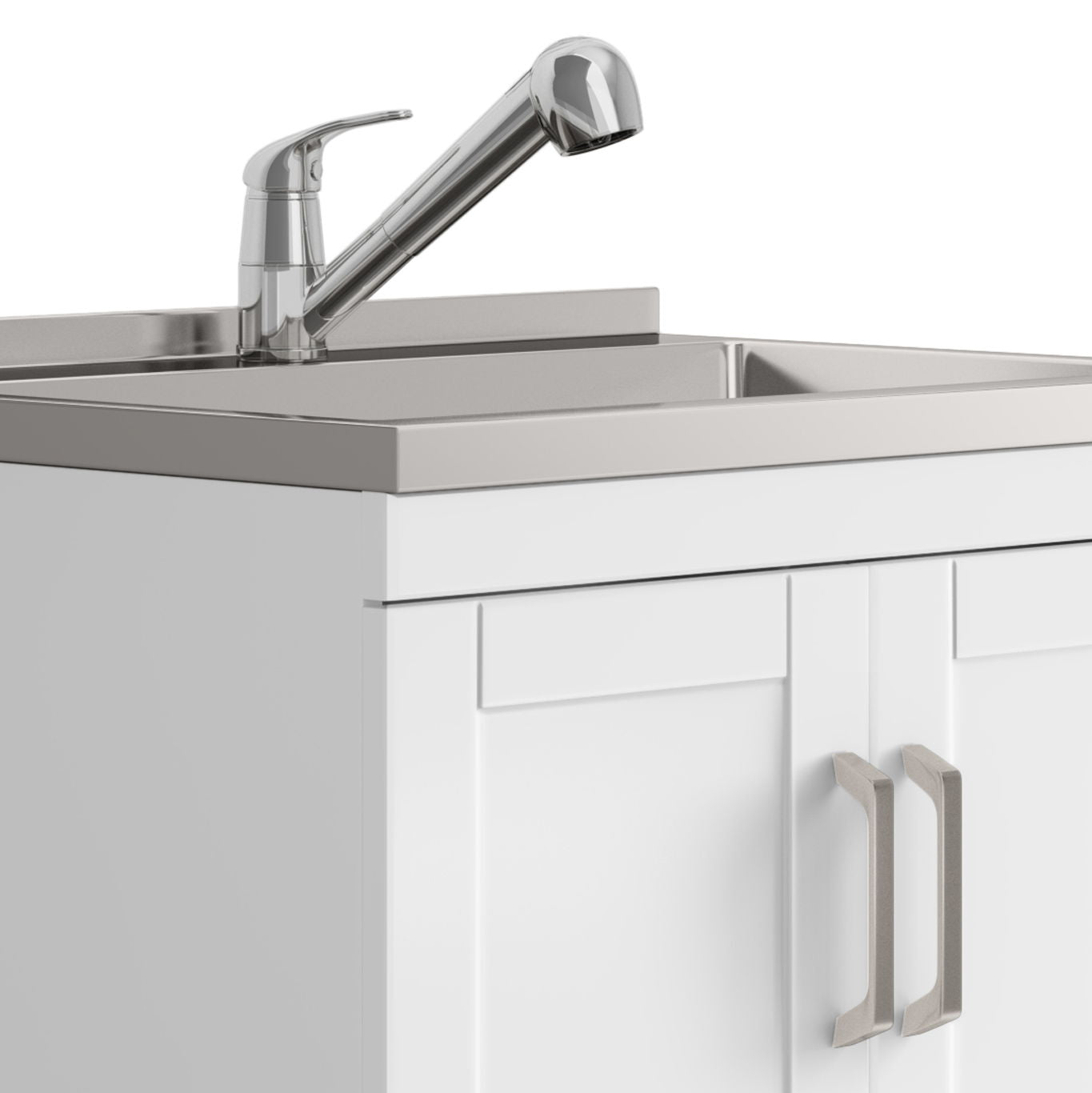 Kyle - Laundry Cabinet &amp; Faucet And Stainless Steel Sink