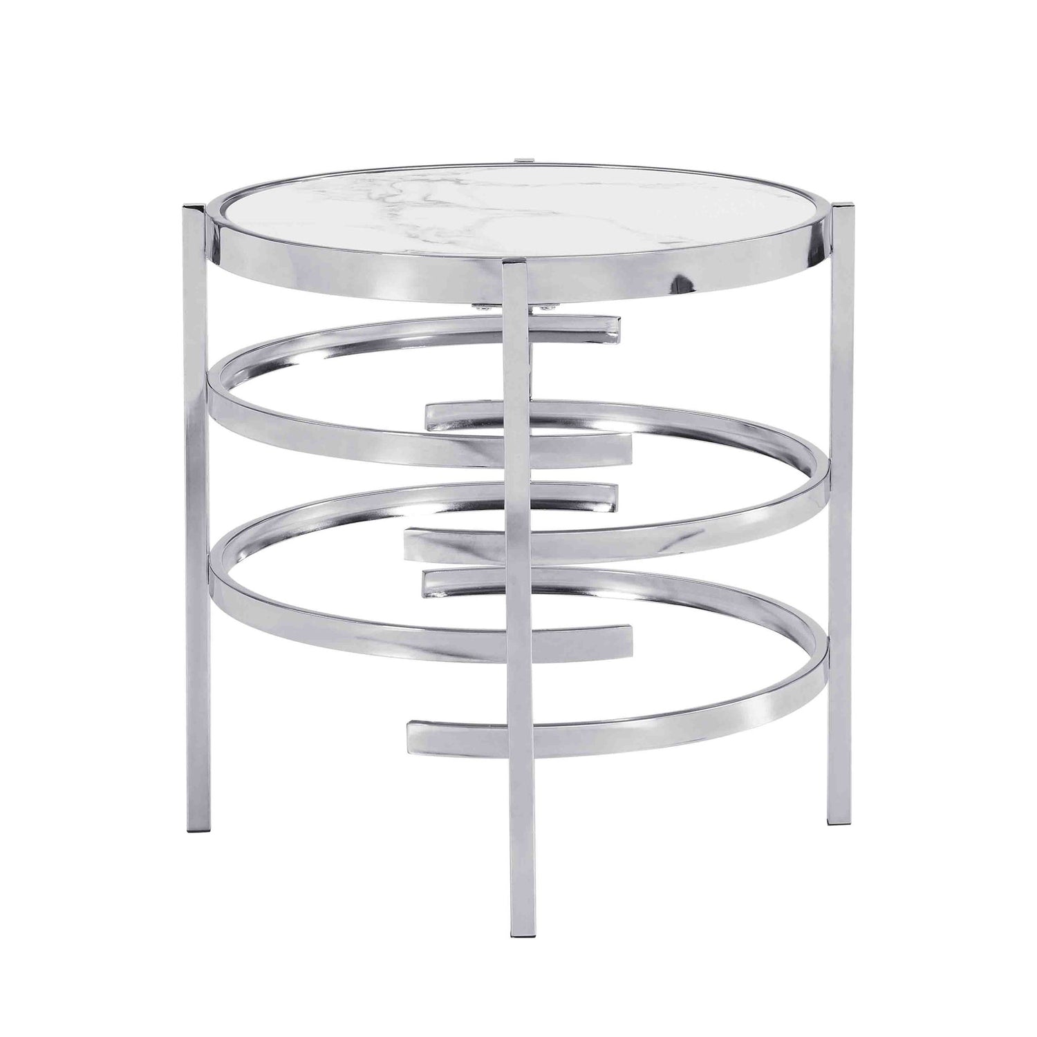 Elegant Round Table With Sintered Stone Top &amp; Sturdy Metal Frame