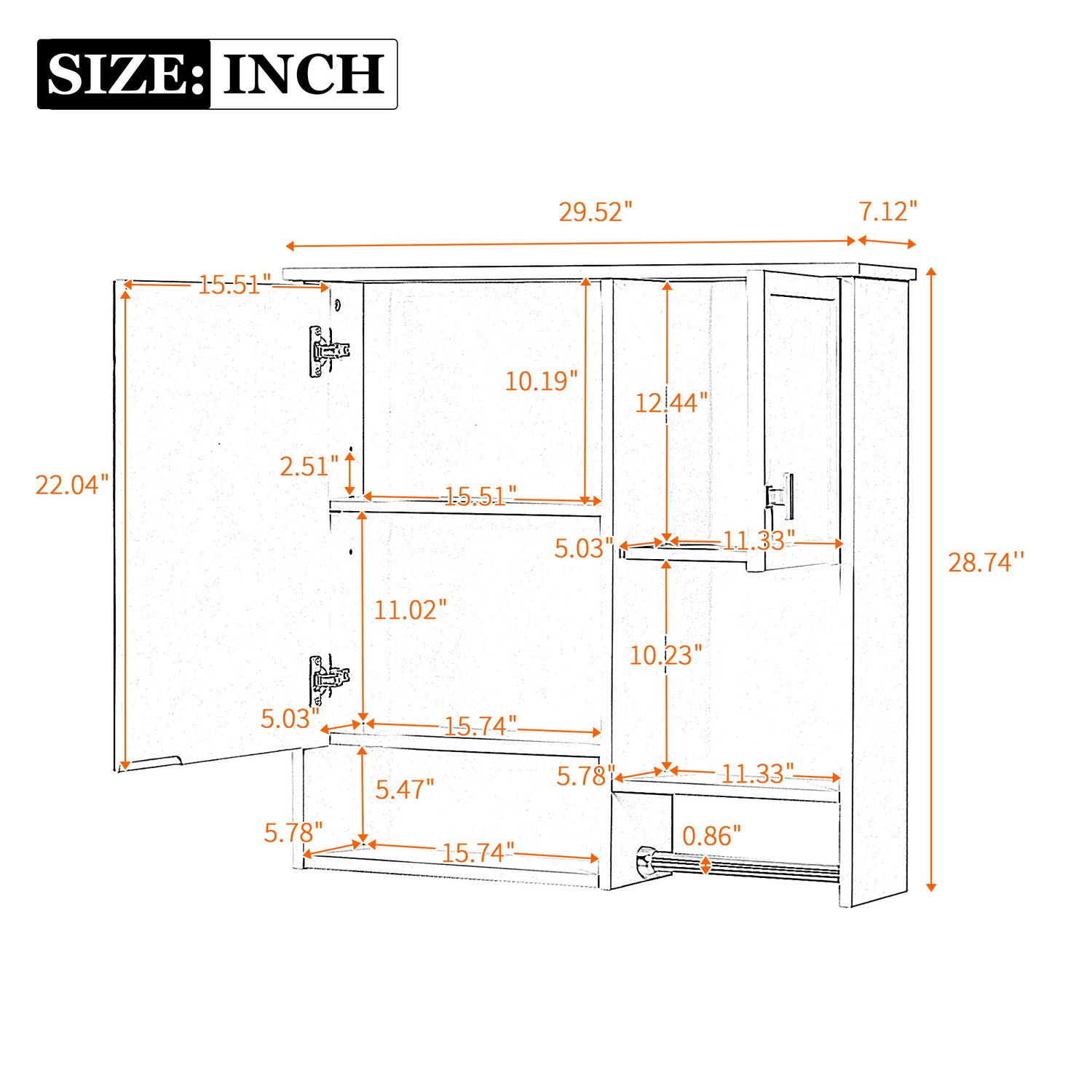 Modern Wall Mounted Bathroom Medicine Cabinet, Bathroom Wall Storage Cabinet With Mirror