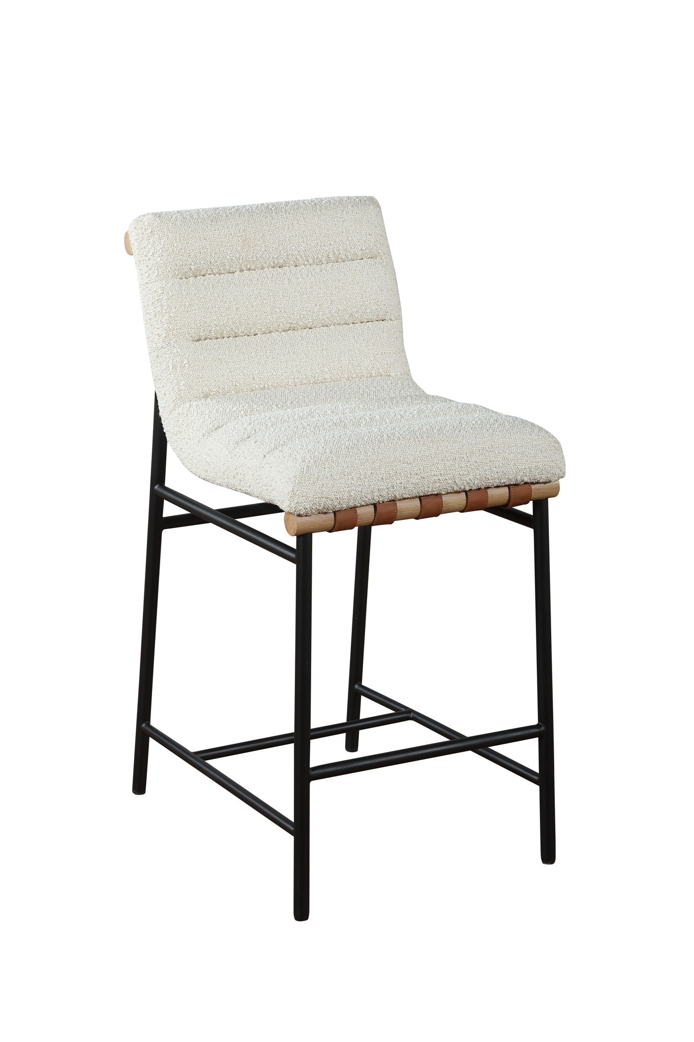 Lahni - 17&quot; Boucle Fabric Counter Height Chair