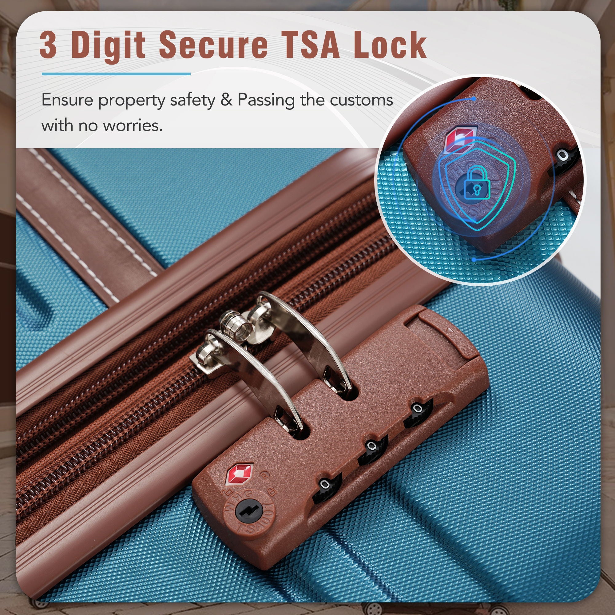 Hardshell Luggage With Tsa Lock, 24&quot; Expandable Lightweight Suitcase With Spinner Wheels, Single Vintage Luggage