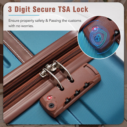 Hardshell Luggage With Tsa Lock, 24&quot; Expandable Lightweight Suitcase With Spinner Wheels, Single Vintage Luggage
