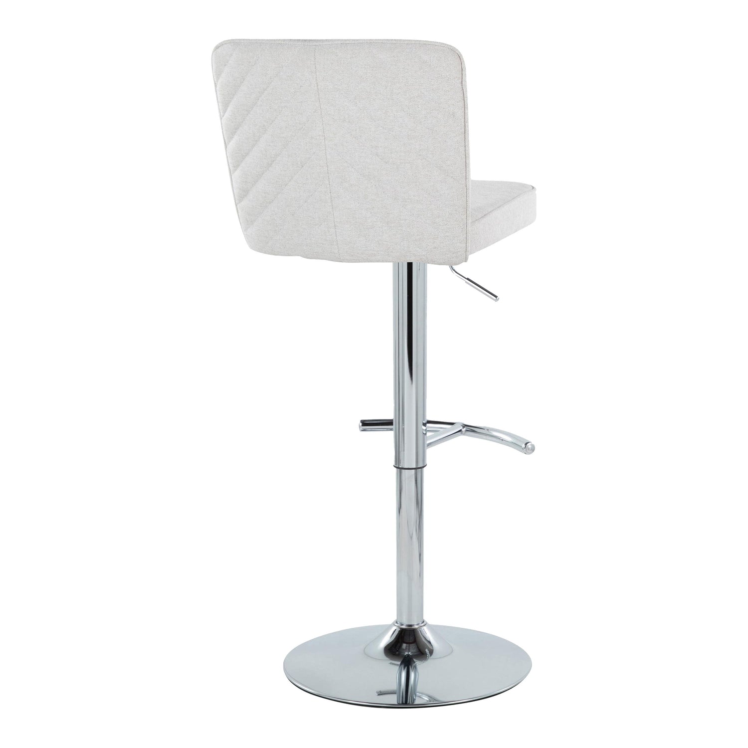 Henry - Contemporary Adjustable Barstool With Swivel &amp; Rounded T Footrest (Set of 2)